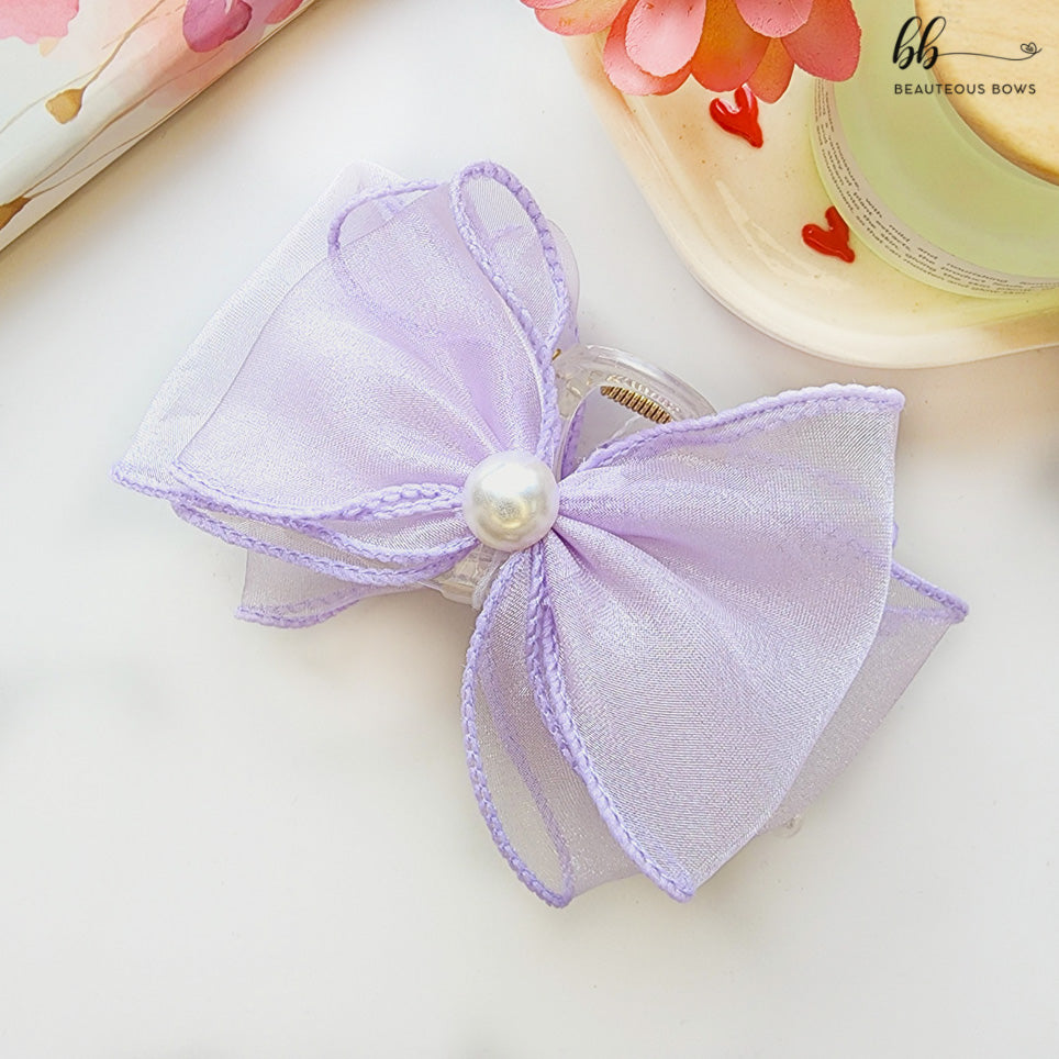 Delicate Bow Claw Clip
