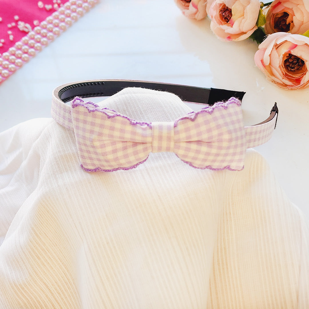 Checks Bow Hairband