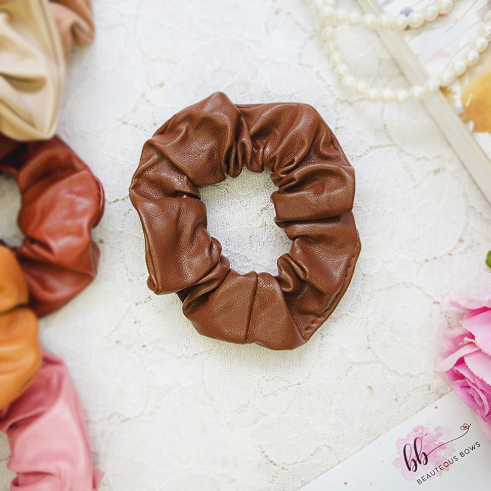 Boss Lady Leather Scrunchie