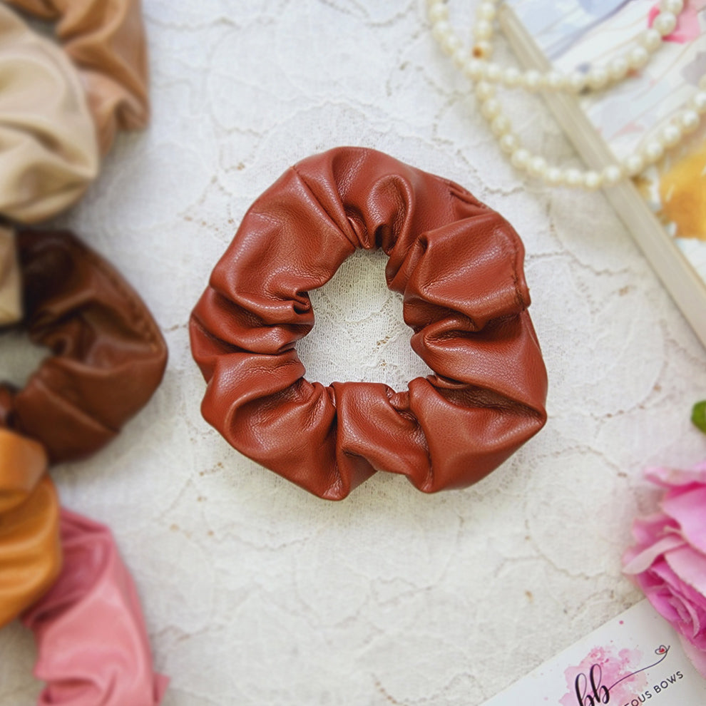 Boss Lady Leather Scrunchie