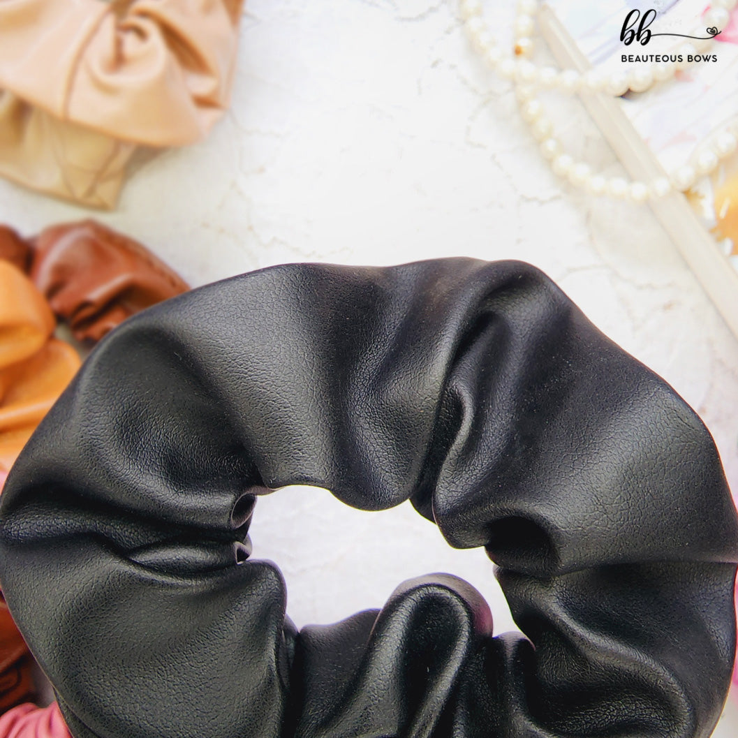 Boss Lady Leather Scrunchie