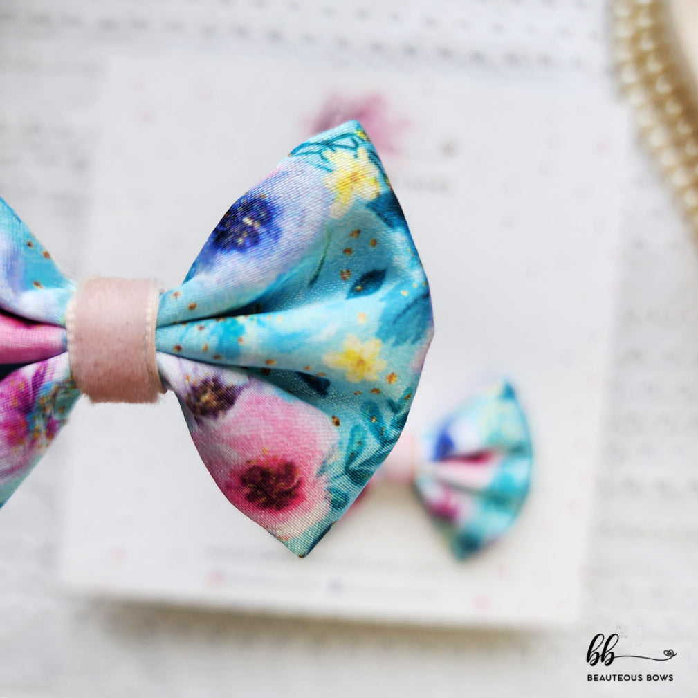 Marine Flora Satin Mini Bow set