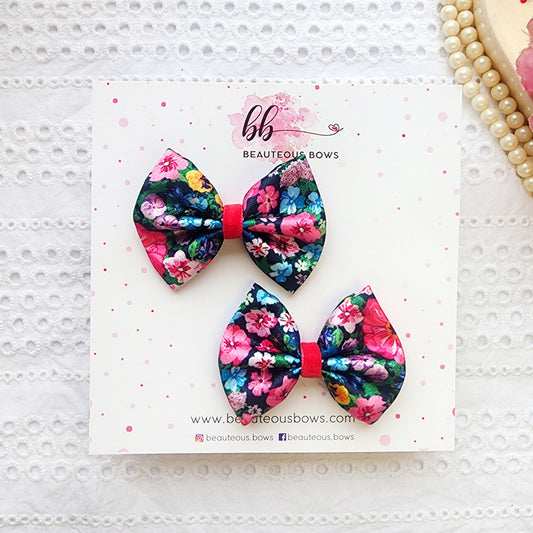 Midnight Beauty Satin mini Bow Set