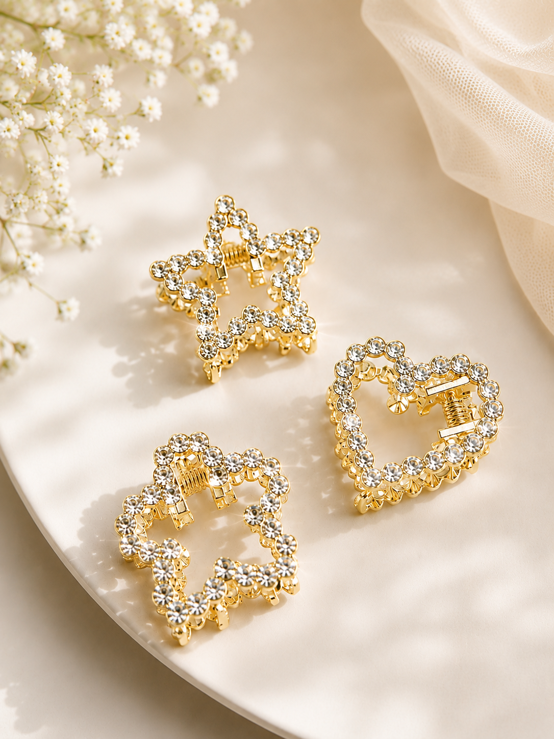 Mini Rhinestone Claw Clips