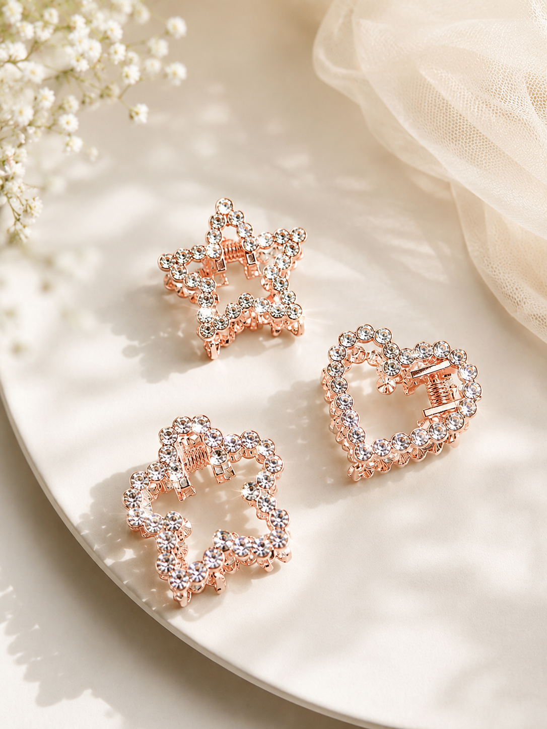 Mini Rhinestone Claw Clips