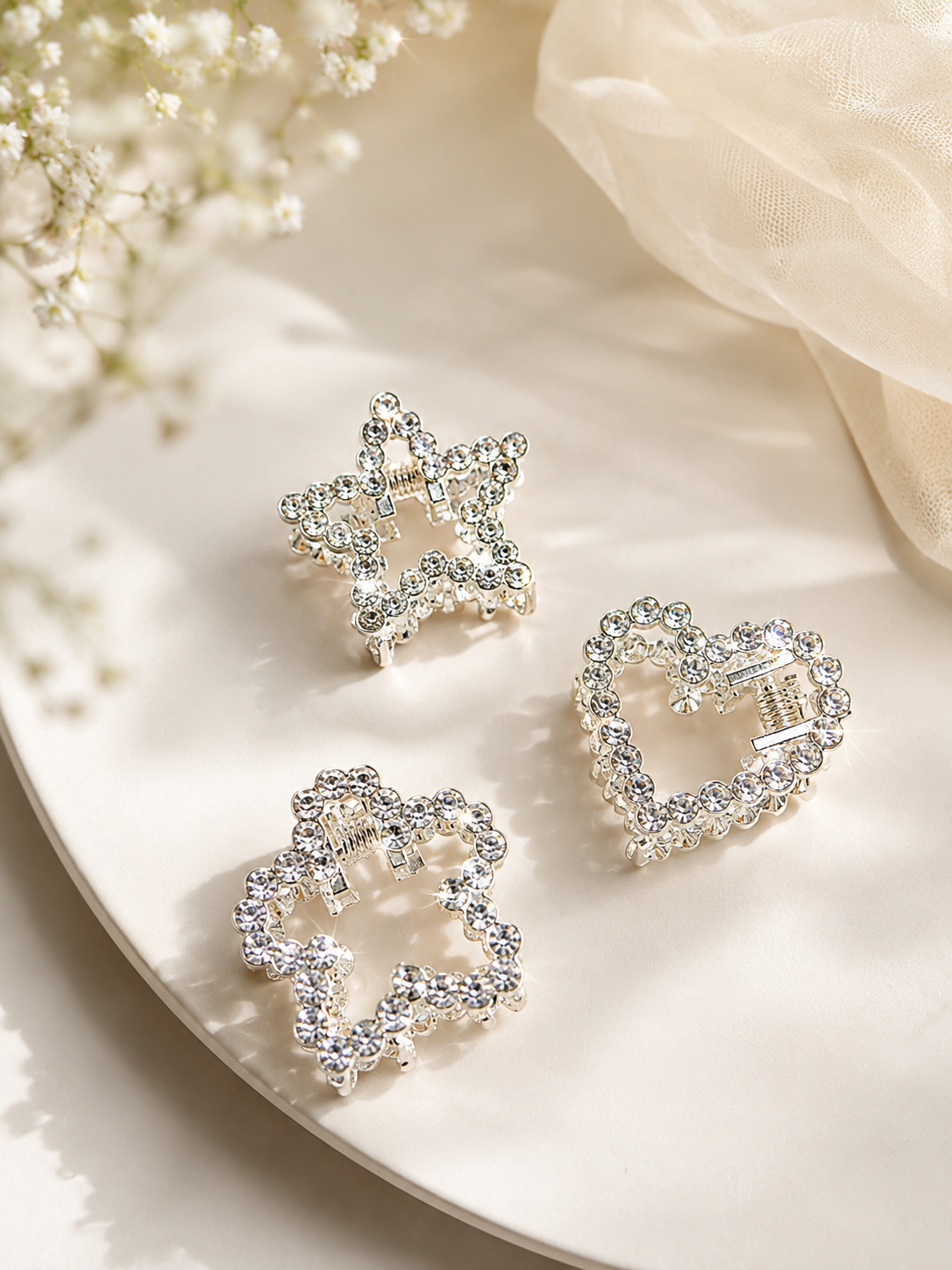 Mini Rhinestone Claw Clips