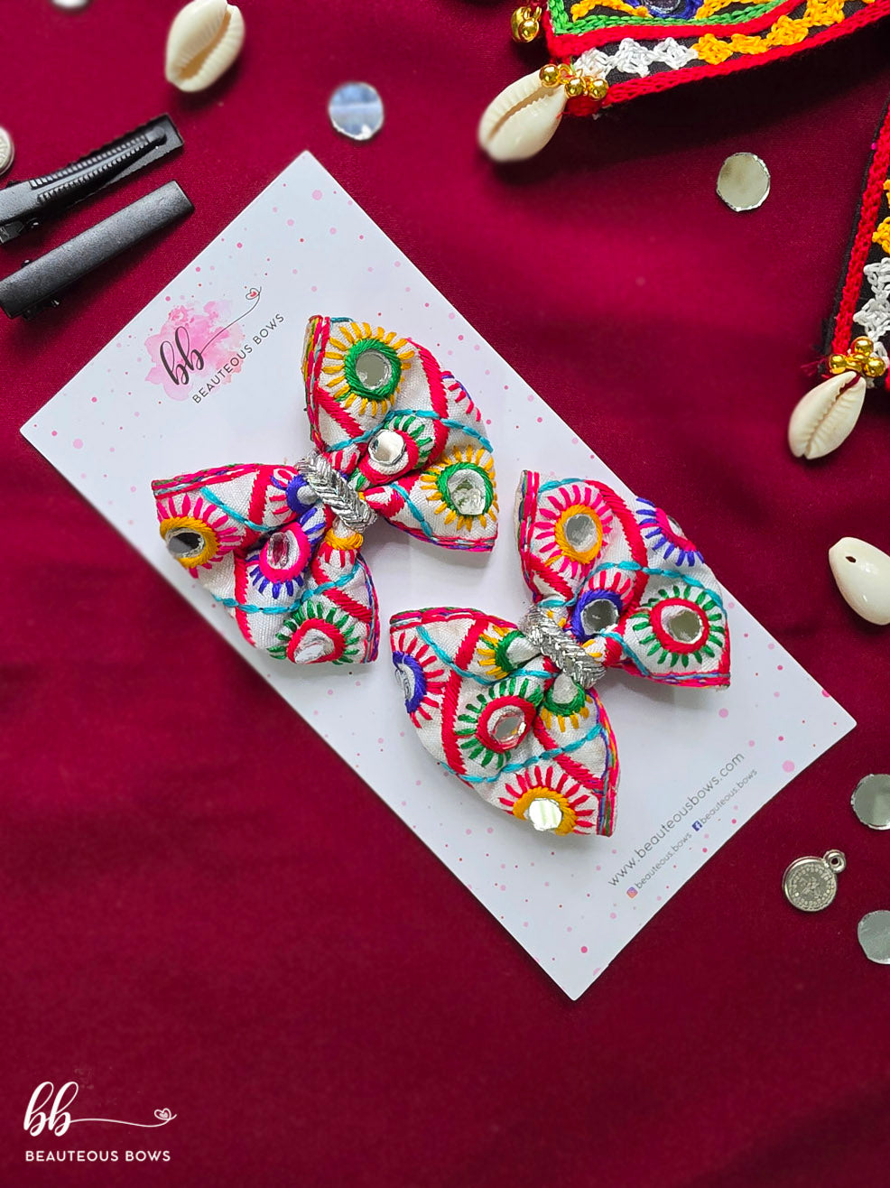 Noor Rang Abla Mini Hair Bow Set