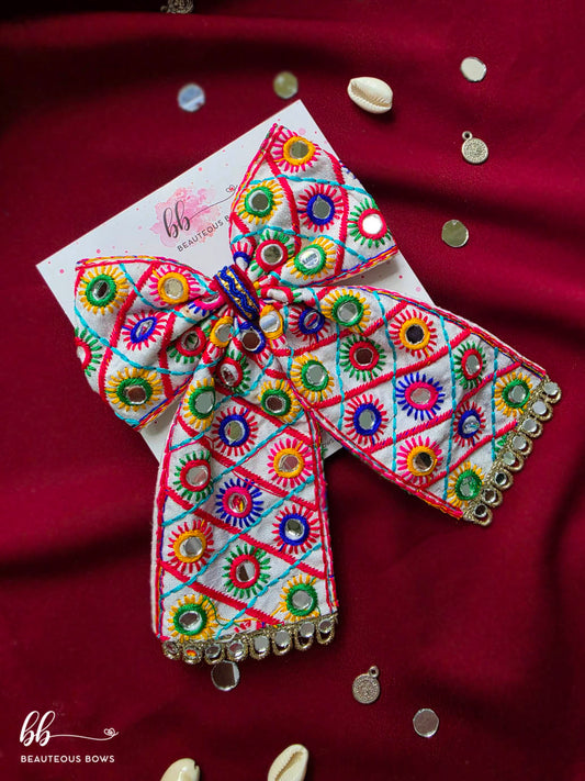 Noor Rang Navratri Festive Bow