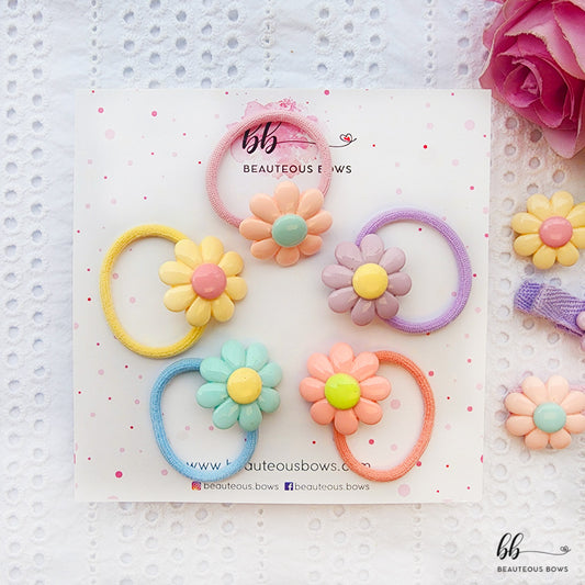 Pastel Cosmos Hairtie Set of 5