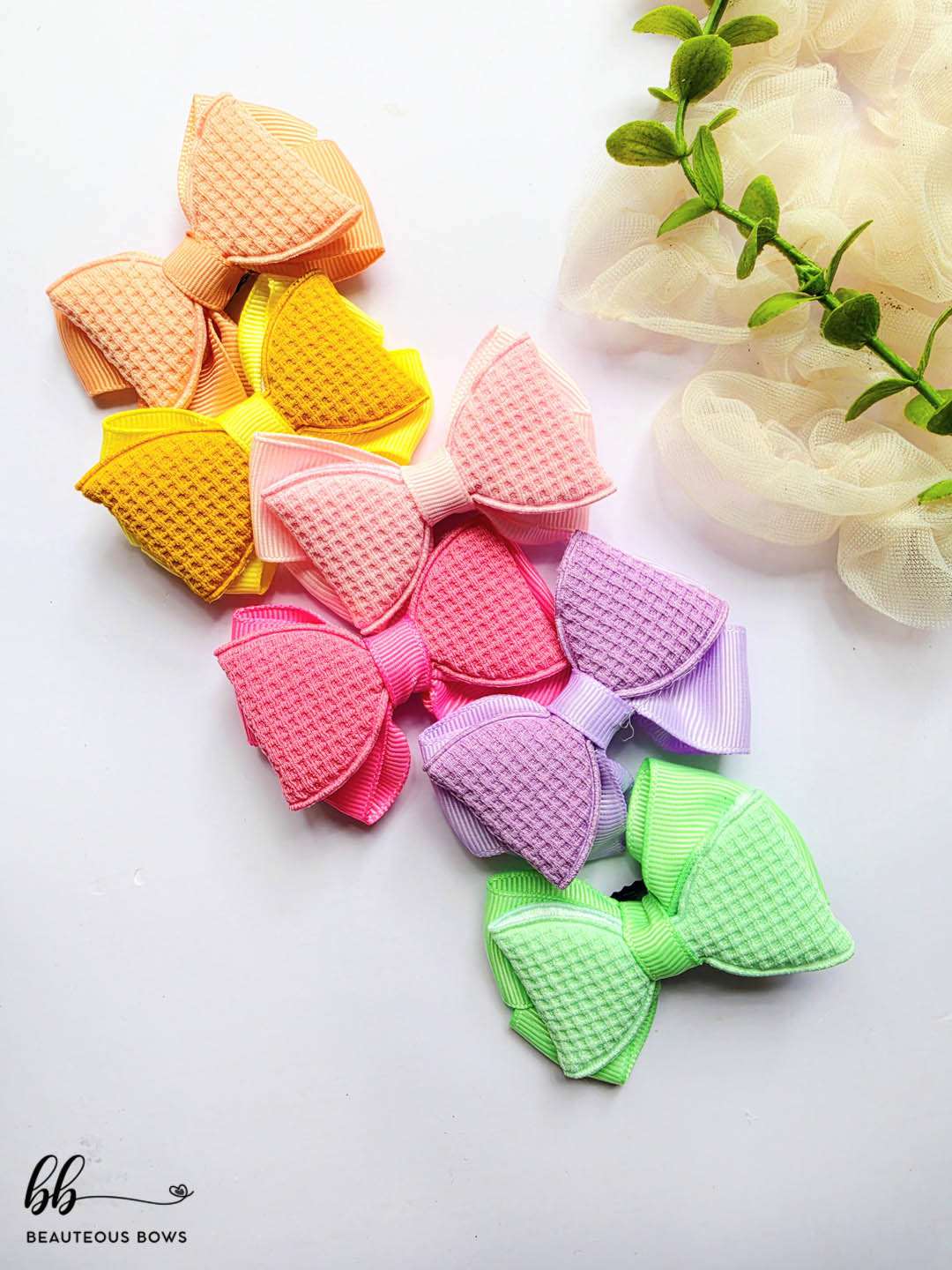Pastel woven Bows