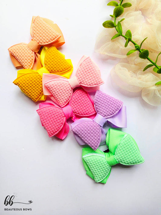 Pastel woven Bows