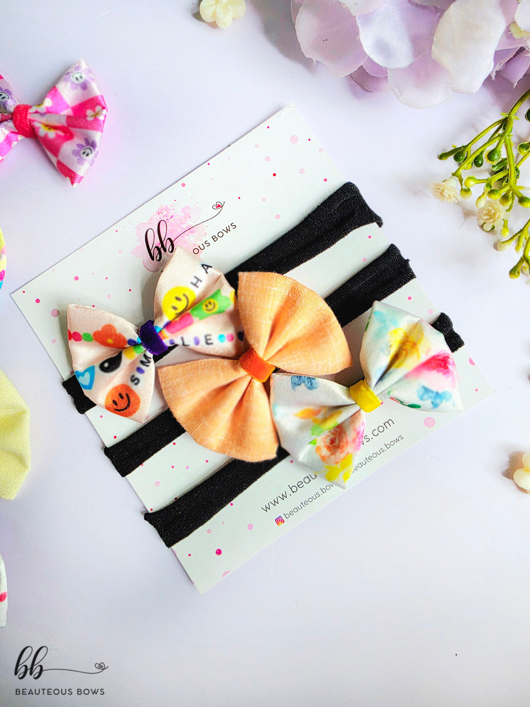 Peach Headband Set