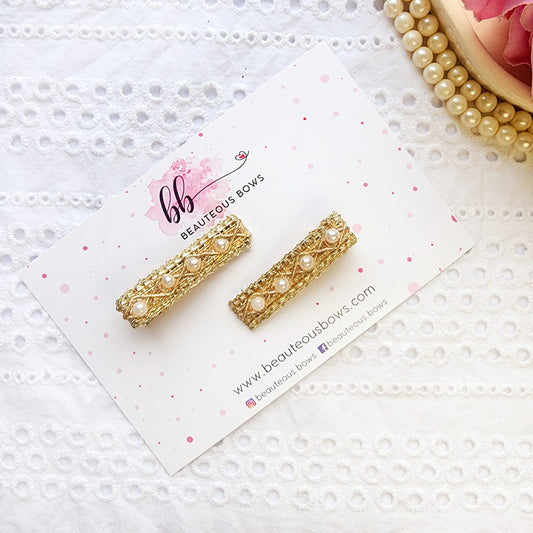 Pearl Gold Side Clip Set