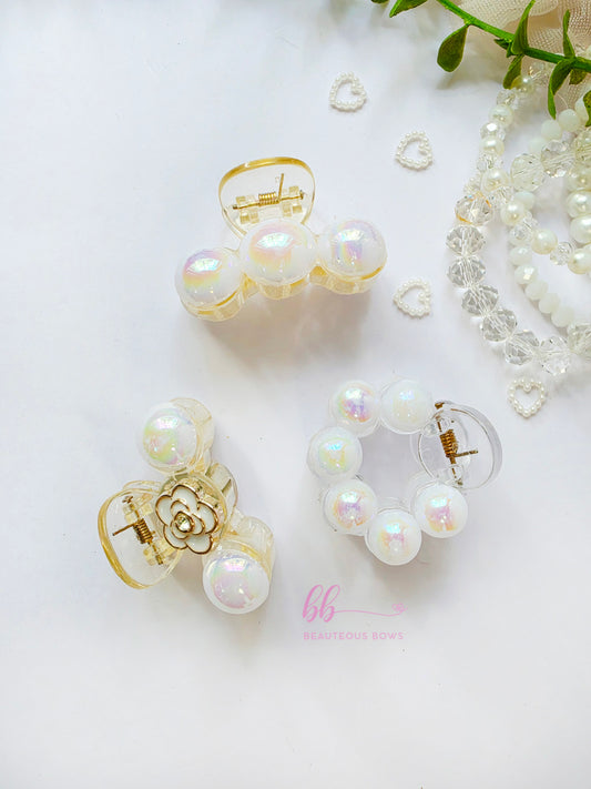 Pearl Claw Clip Set of 3