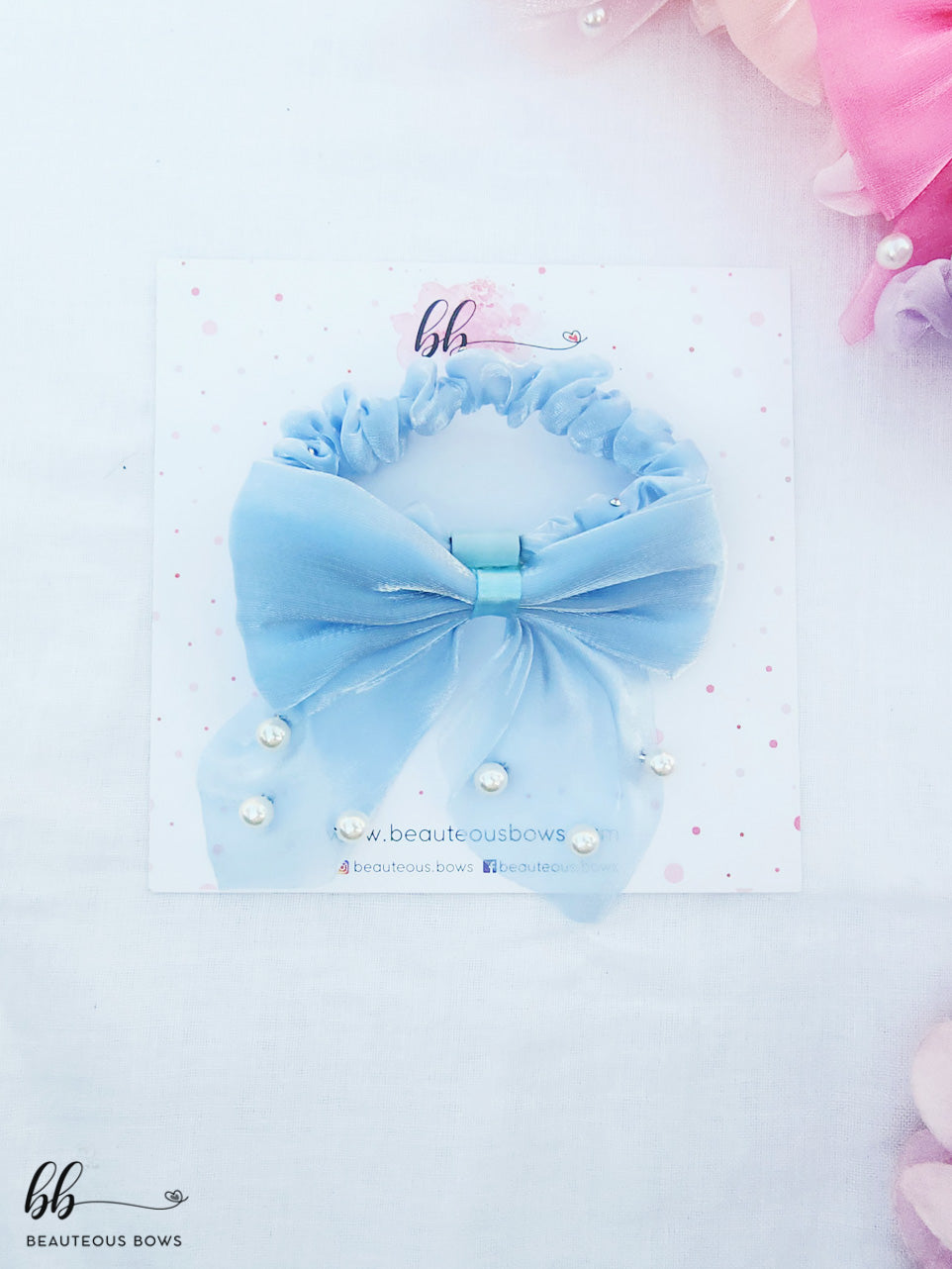Pearly Bow Hair Tie
