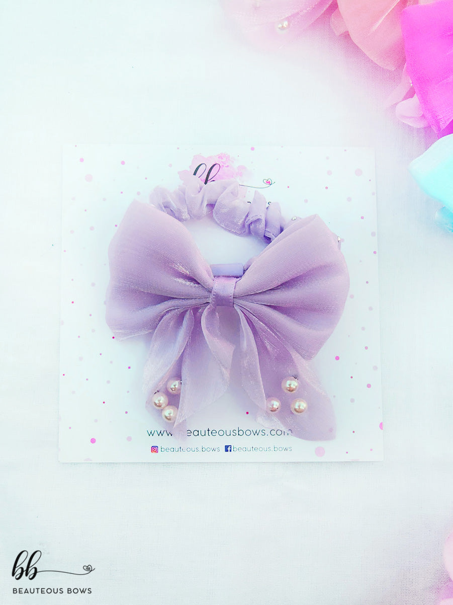 Pearly Bow Hair Tie