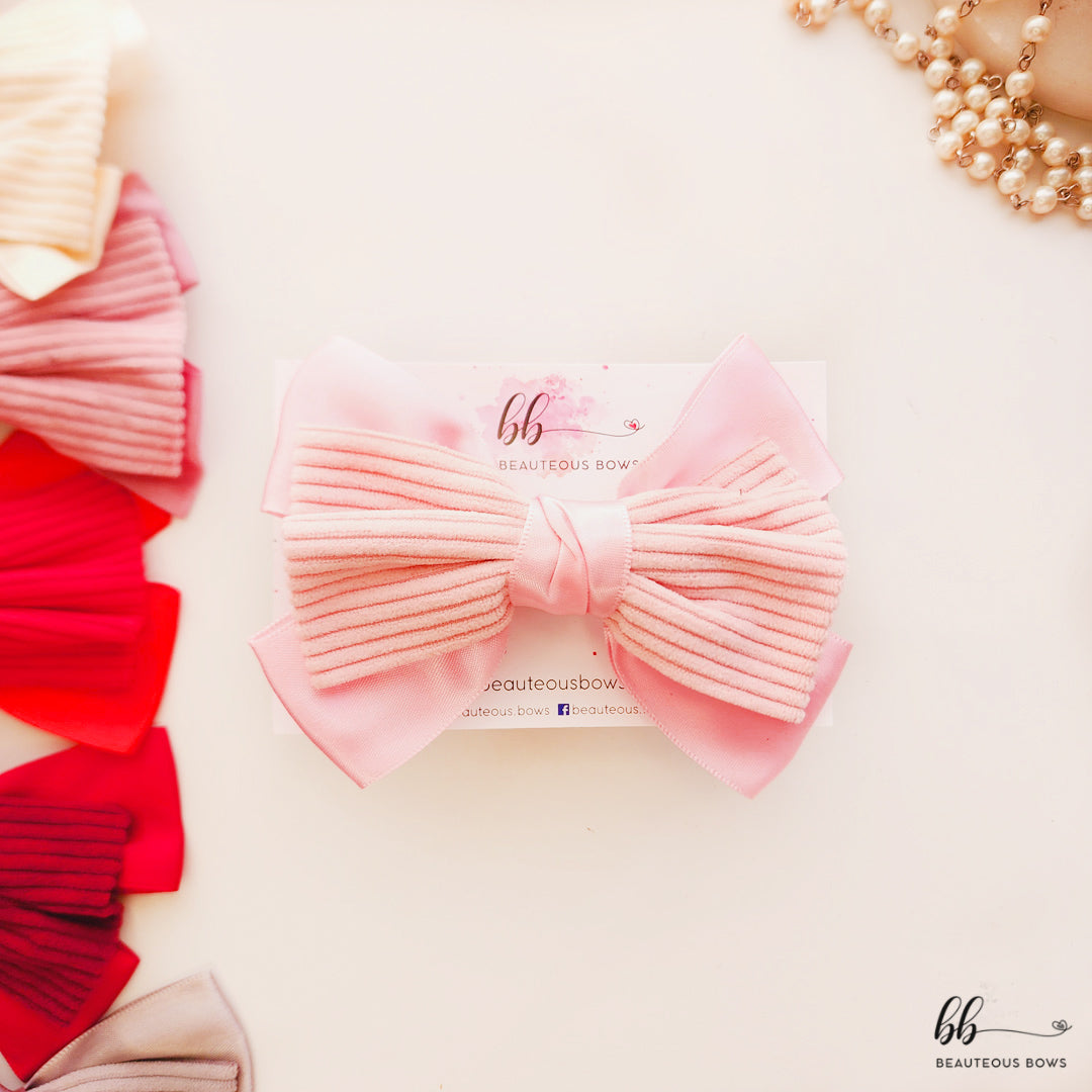 Corduroy Satin Bow