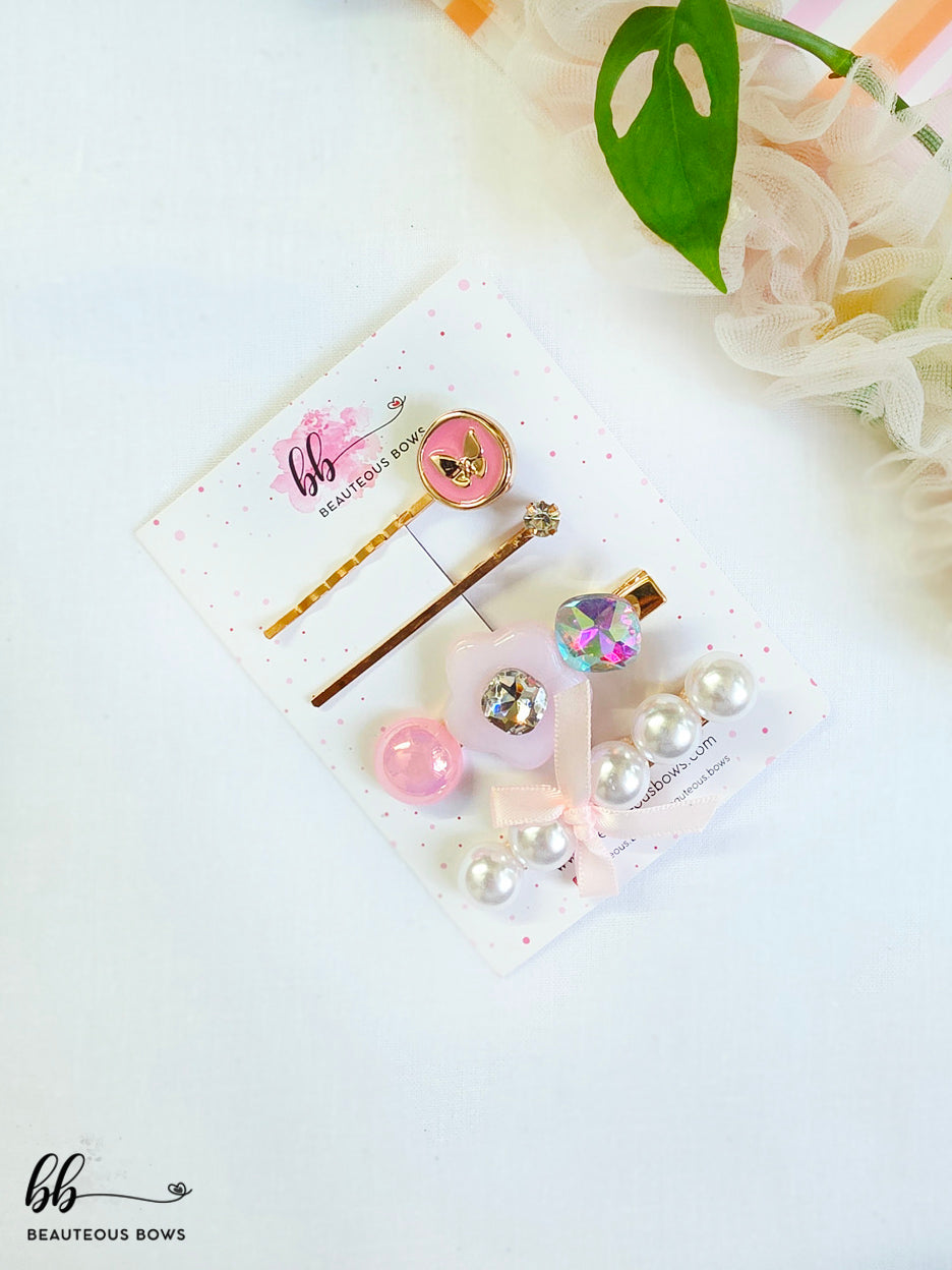 Pink Party Clip Set of 4