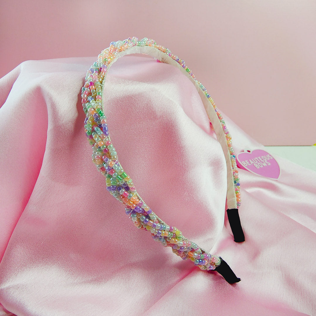 Braided Beads Multicolour Hairband