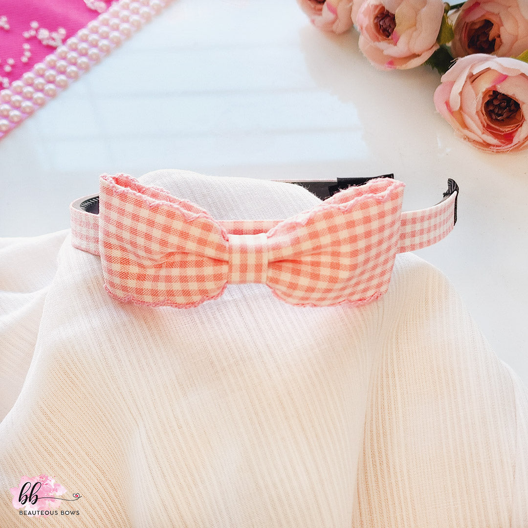 Checks Bow Hairband
