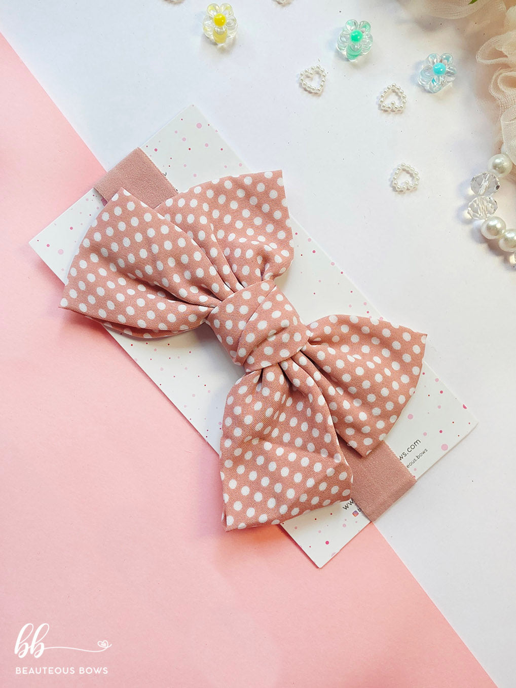 Polka Bow Headband
