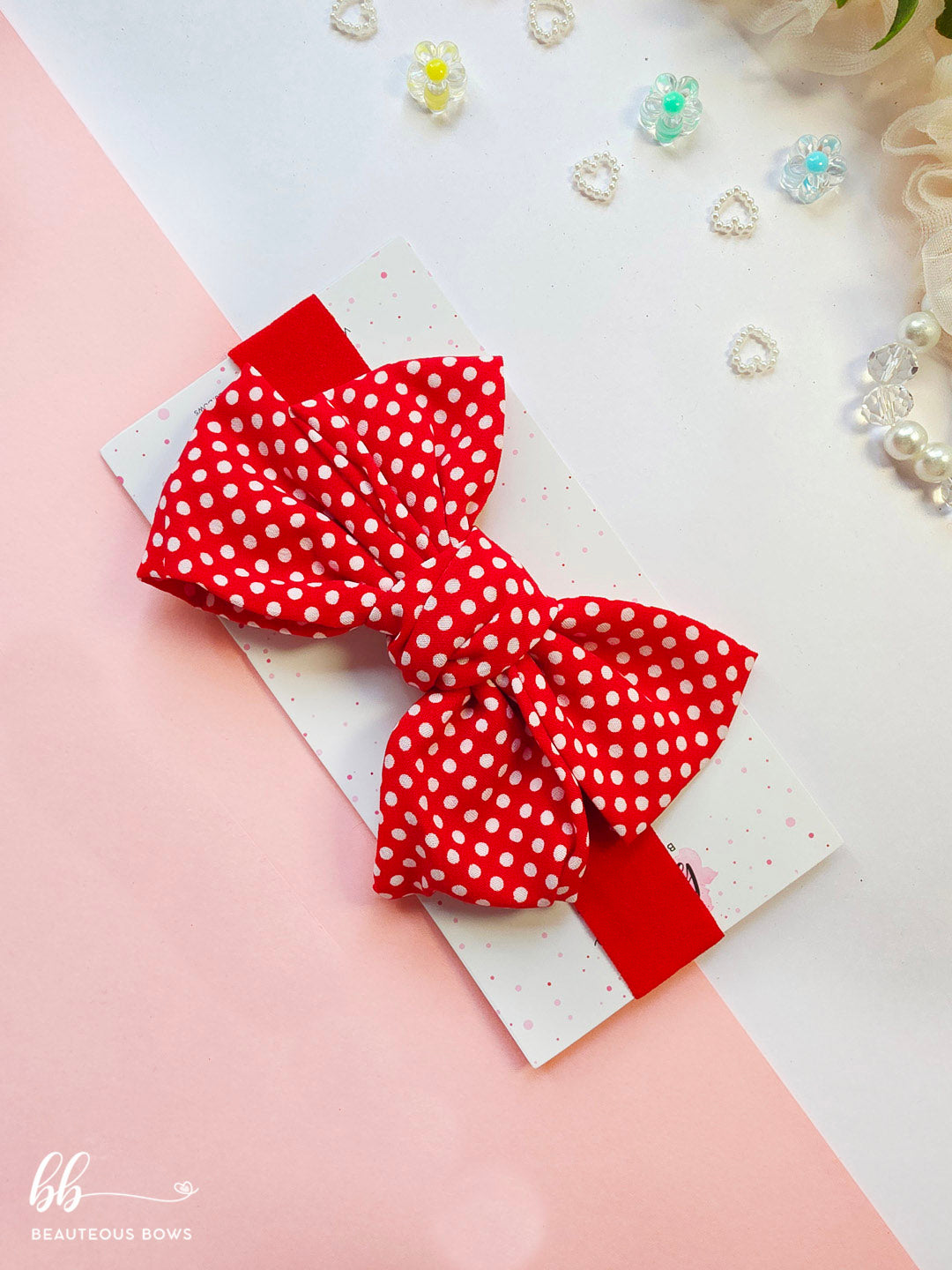 Polka Bow Headband