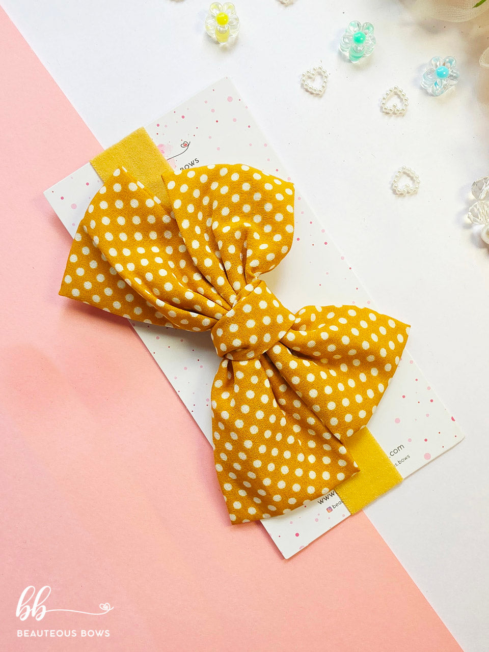 Polka Bow Headband