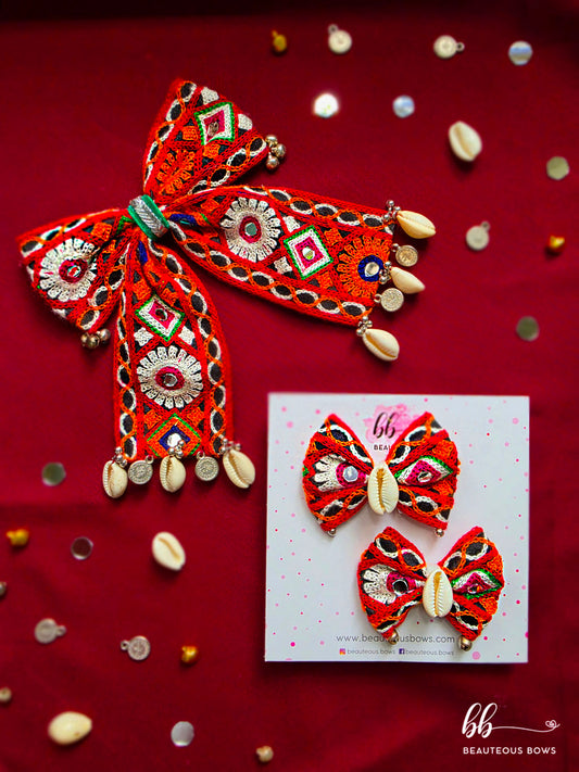 Raas Rangat Mom & Daughter Navratri Bow Set