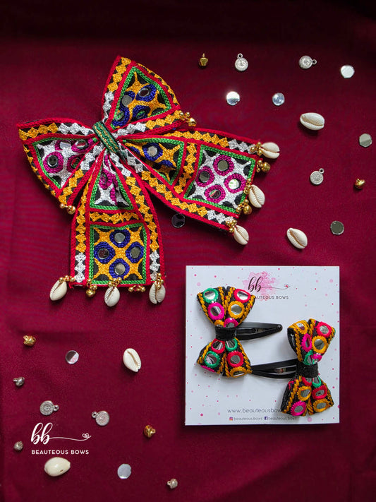 Raas Rangilo 2.0 Mom & Daughter Navratri Bow Set