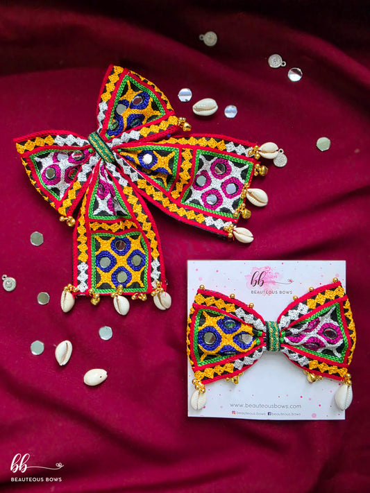 Rangilo Matching Navratri Bow Set