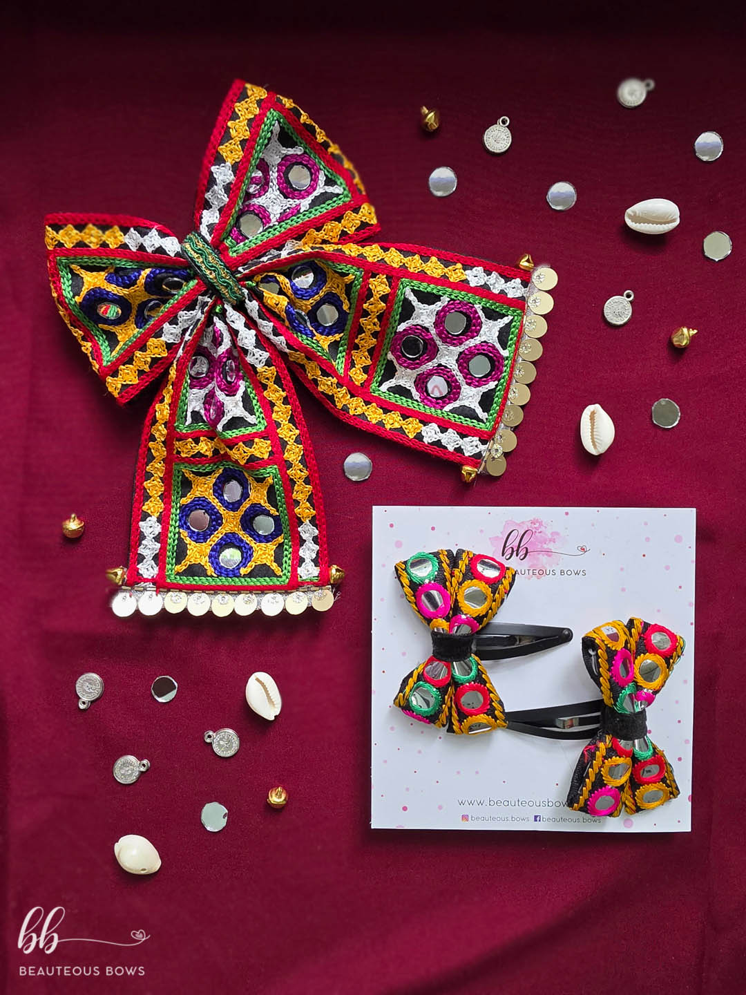 Raas Rangilo Mom & Daughter Navratri Bow Set