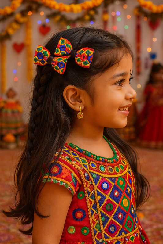 Utsav Navratri Hair Bow Set of 2
