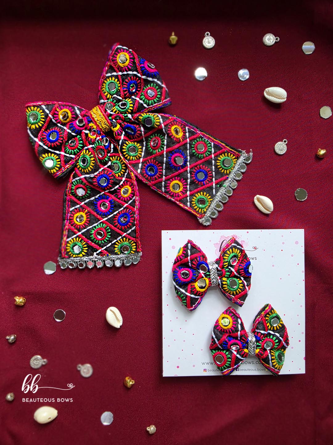 Ratri Rang Mom & Daughter Navratri Bow Set