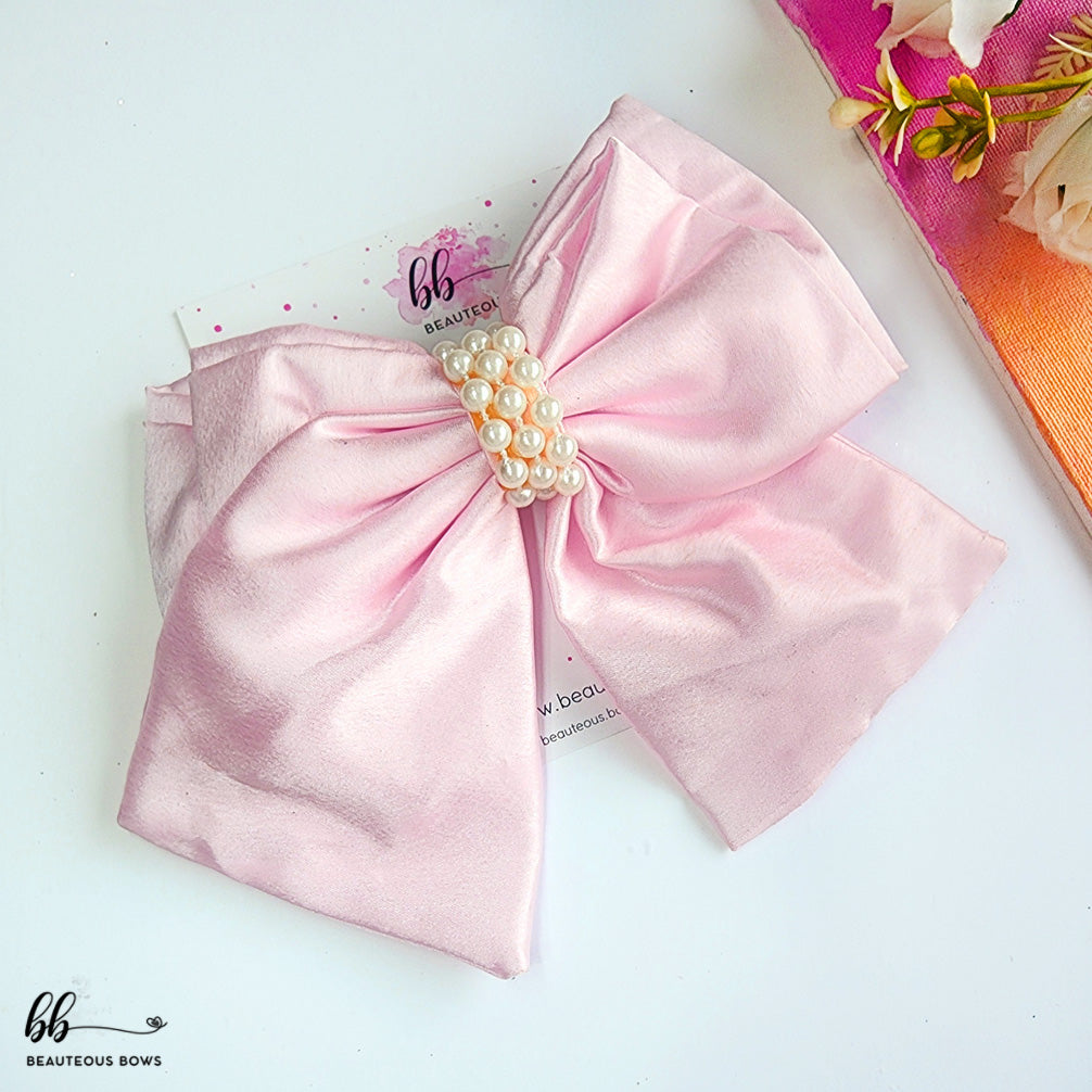 Belle Pearly Satin Bow