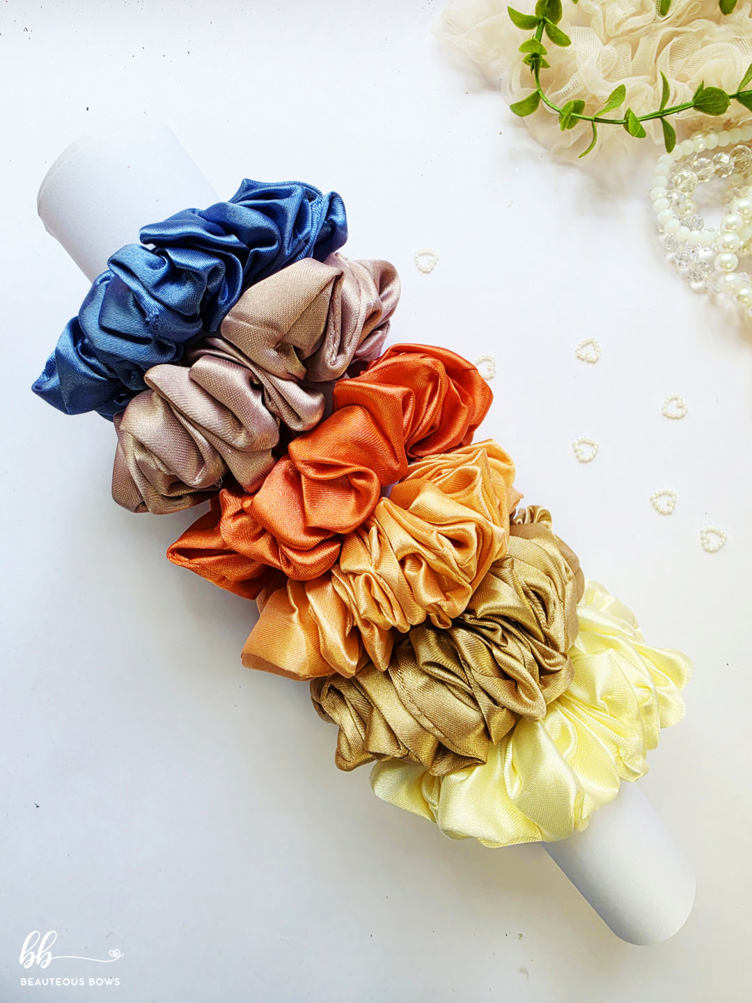 Fall Satin Scrunchie