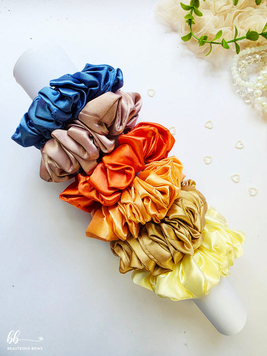 Fall Satin Scrunchie