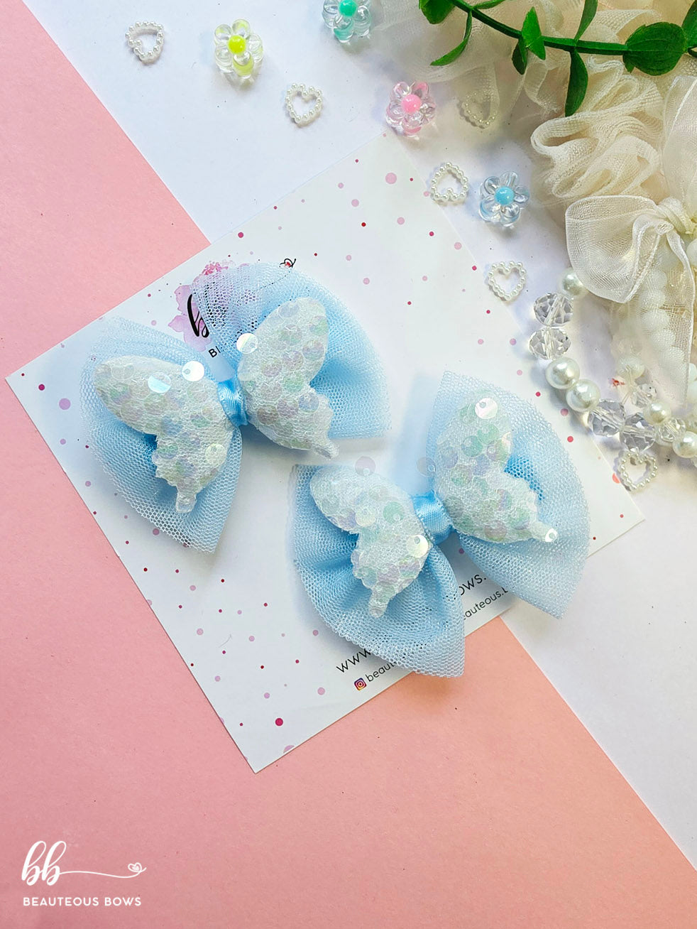 Sparkly Butterfly Festive Bow Set