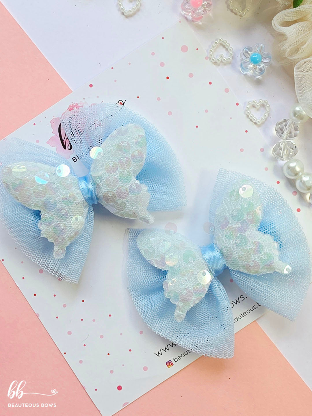 Sparkly Butterfly Festive Bow Set