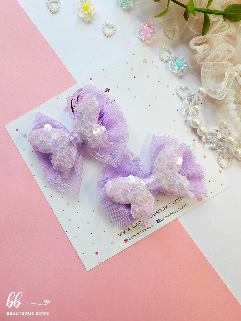 Sparkly Butterfly Festive Bow Set