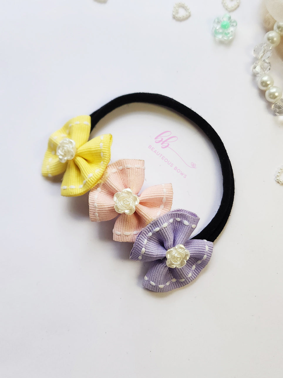 Tricolour Bow Headband