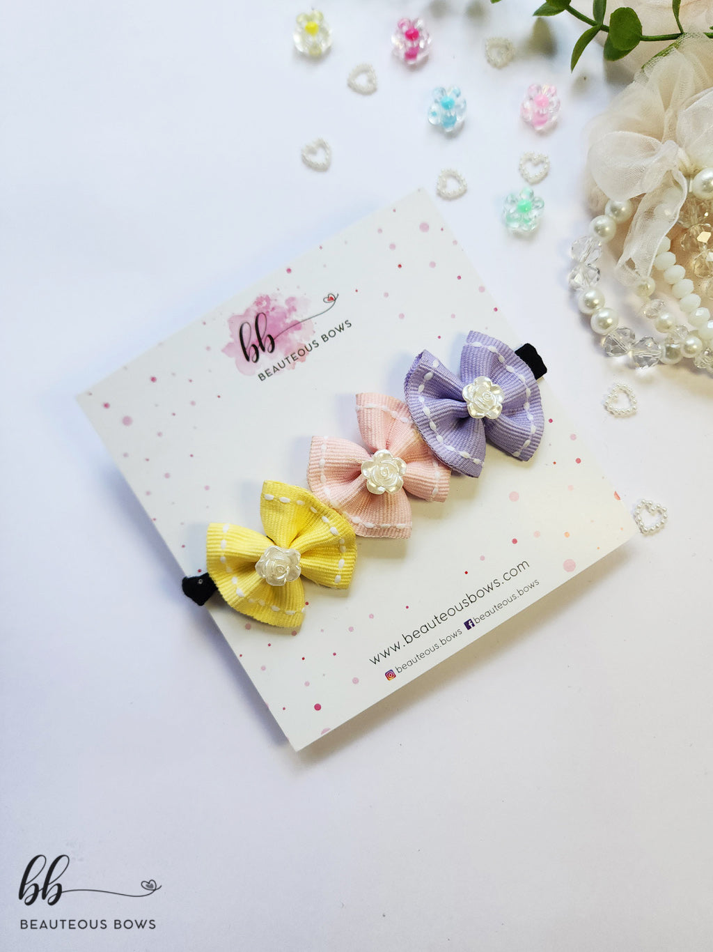 Tricolour Bow Headband
