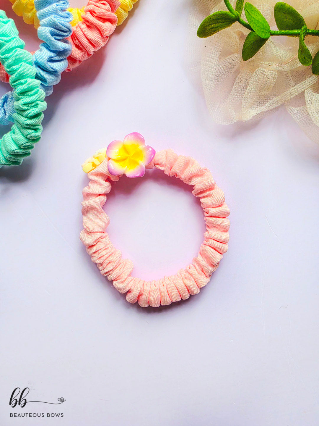 Tropical Skinny Scrunchie set of 5