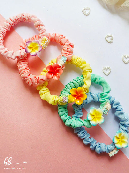 Tropical Skinny Scrunchie set of 5