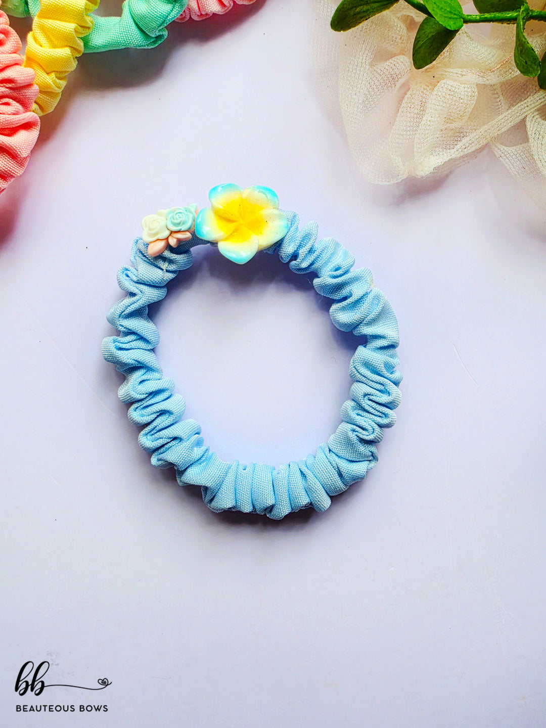 Tropical Skinny Scrunchie set of 5