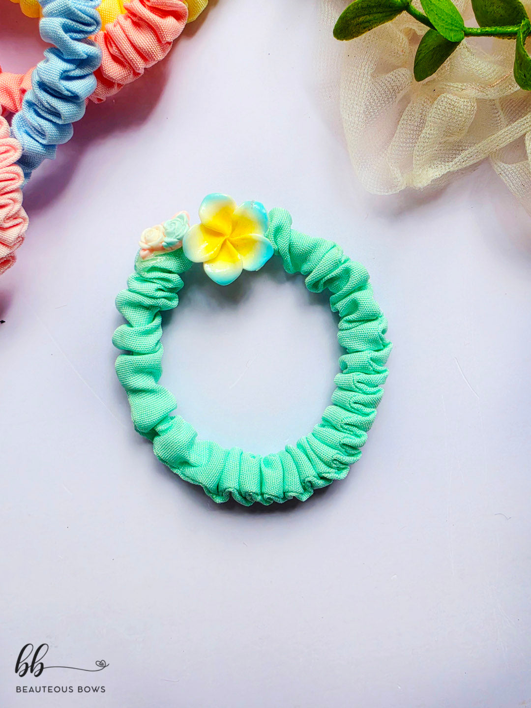 Tropical Skinny Scrunchie set of 5