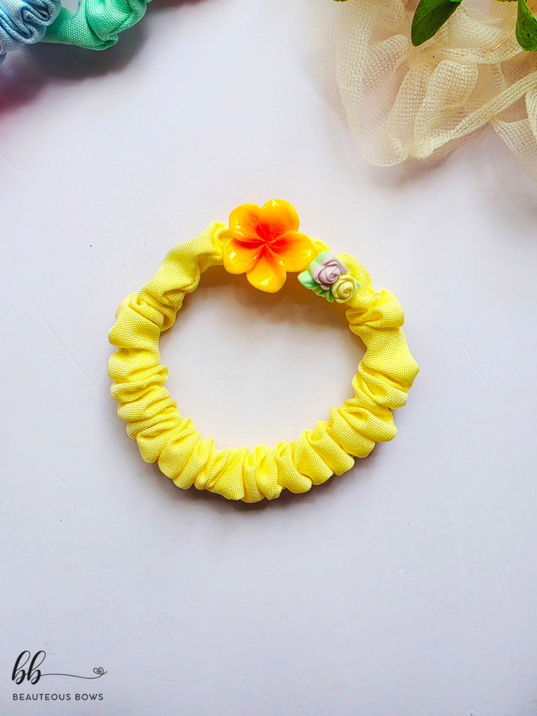 Tropical Skinny Scrunchie set of 5