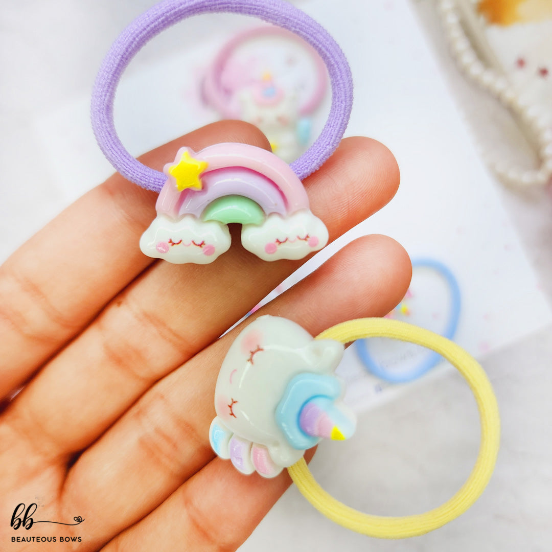 Unicorn Hair Tie Set of 5
