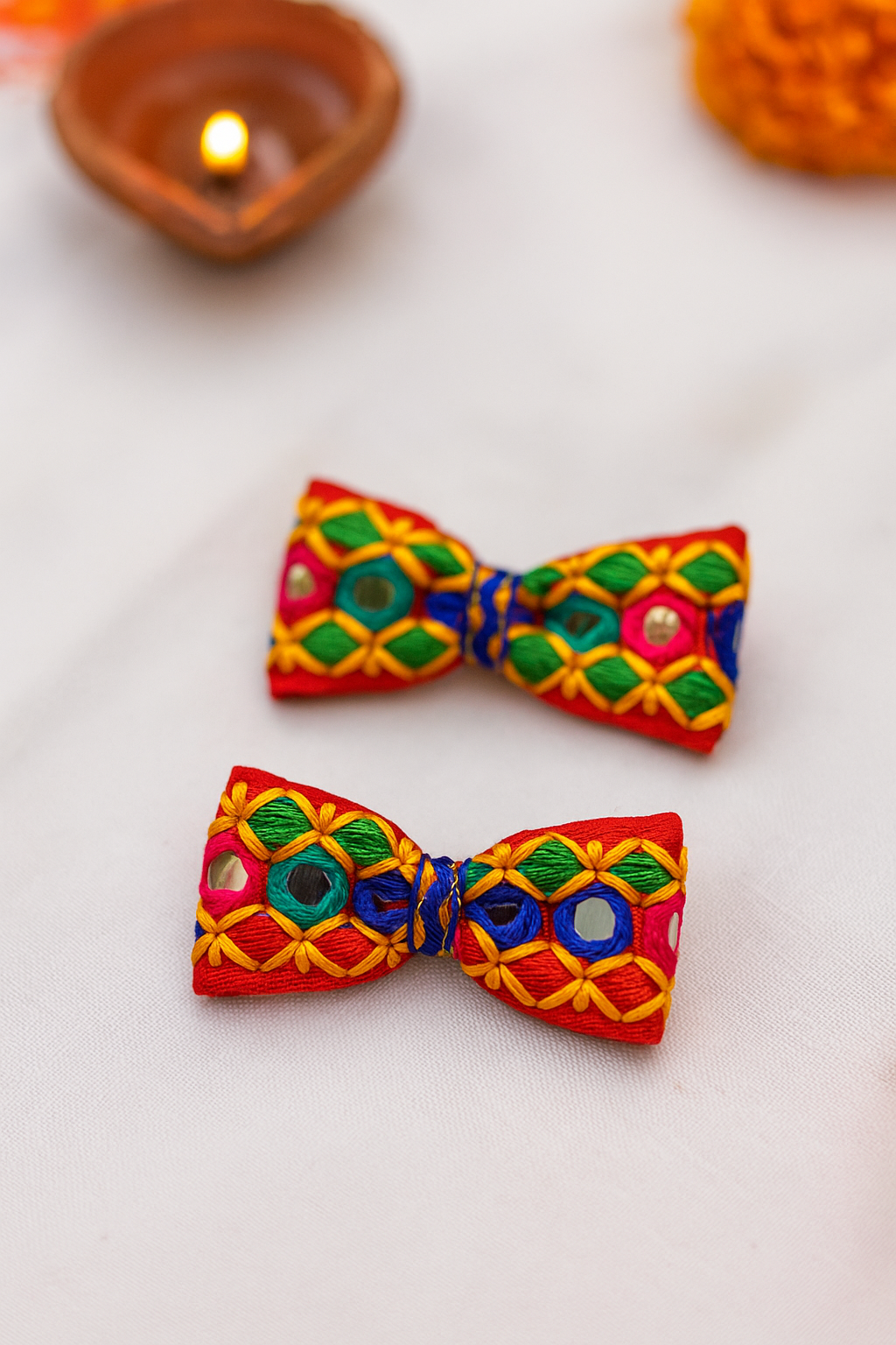 Utsav Navratri Hair Bow Set of 2