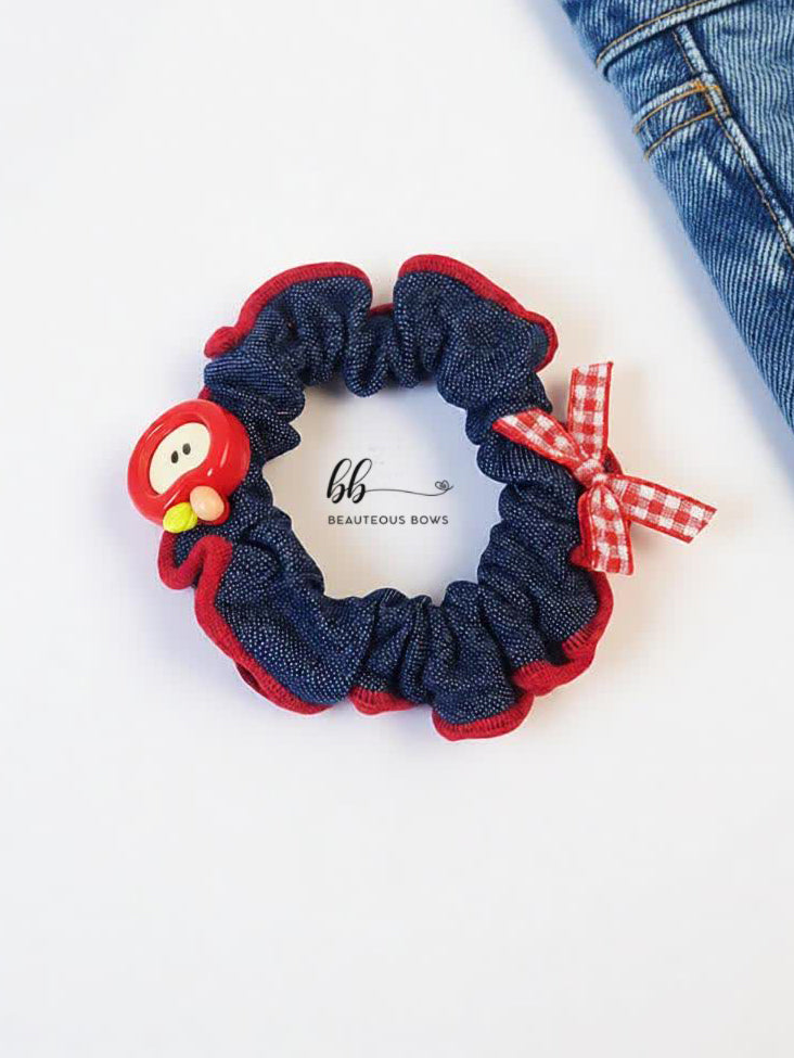 Kawai Denim Hair Scrunchie