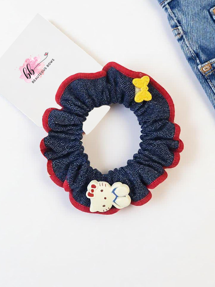 Kawai Denim Hair Scrunchie
